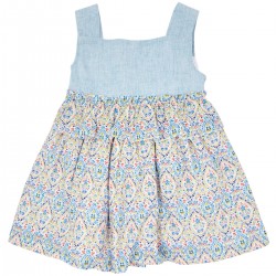 Vestido lino turquesa
