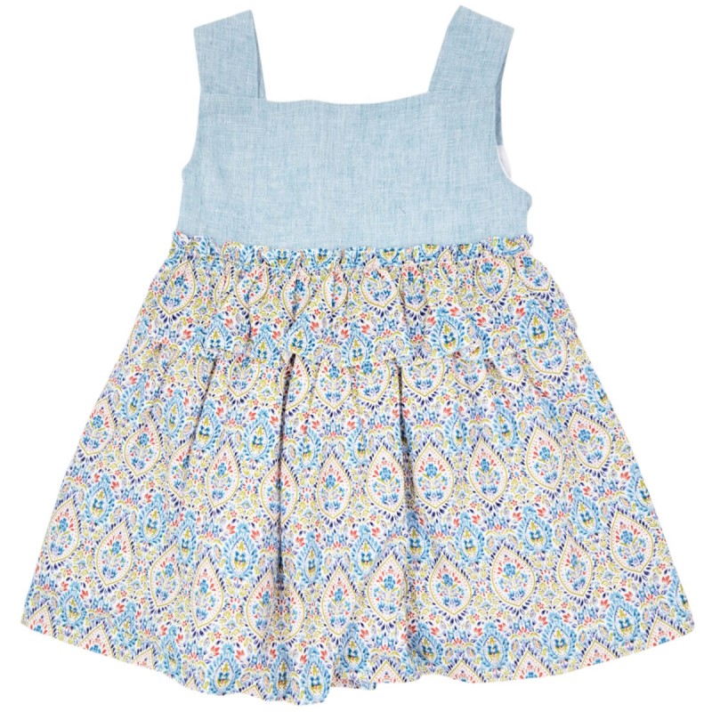Vestido lino turquesa