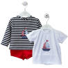 Conjunto sudadera "Boat Red" de Valentina Bebés