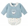 Conjunto bebé Babidú sudadera con búho y pololo estampado