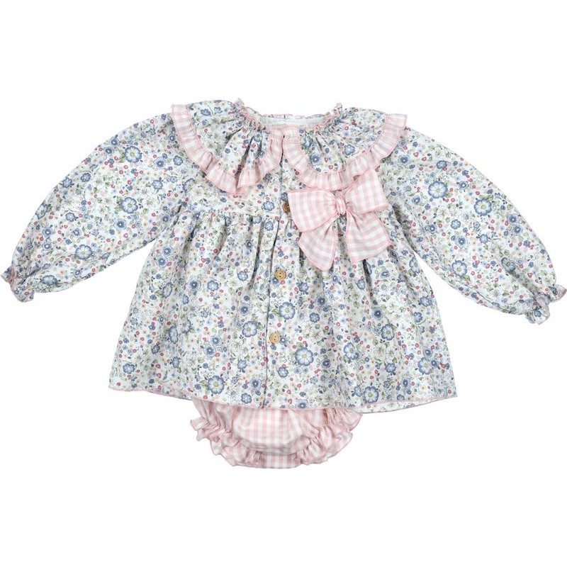 Vestido Floral Niña con Braguita Valentina Bebés