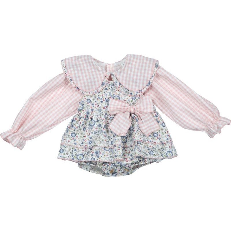 Conjunto Pichi, Blusa y Culote Valentina Bebés