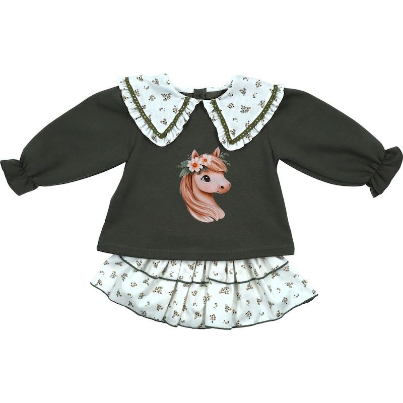 Conjunto niña Sudadera, Jogging y Culote Valentina Bebés