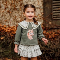 Conjunto niña Sudadera, Jogging y Culote Valentina Bebés