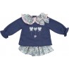 Conjunto Sudadera y Culote con Volante Valentina Bebés